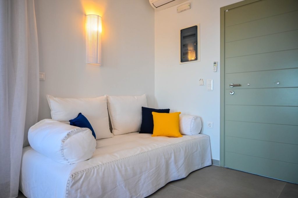 Blue navy honeymoon suite with indoor jacuzzi