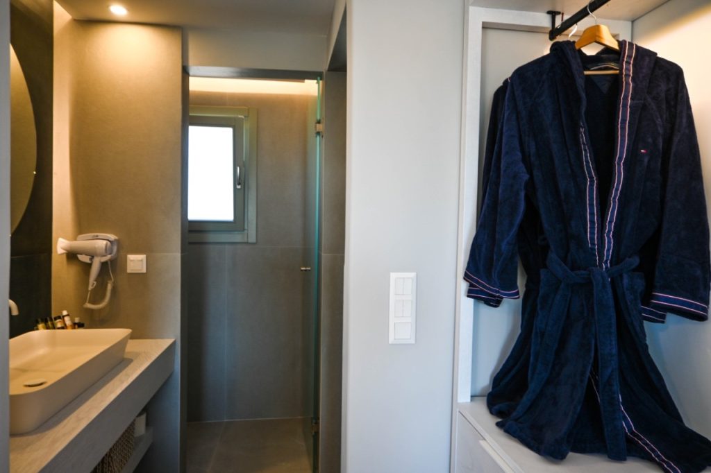 Blue navy honeymoon suite with indoor jacuzzi