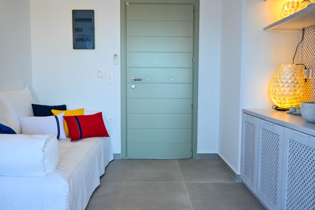 Blue navy honeymoon suite with indoor jacuzzi